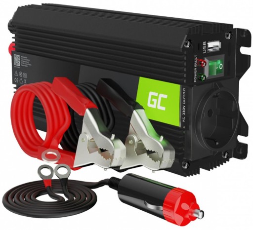 Преобразователь GREEN CELL Pro 12 В/230 В, 500 Вт/1000 Вт
