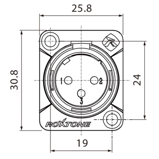 РАЗЪЕМ XLR МОНТАЖНОЕ РАЗЪЕМ ROXTONE RX3MD-NT