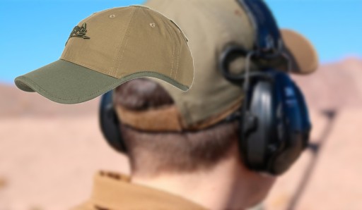 Czapka z Daszkiem HELIKON LOGO Bejsbolówka Regulowana Coyote / Olive Green