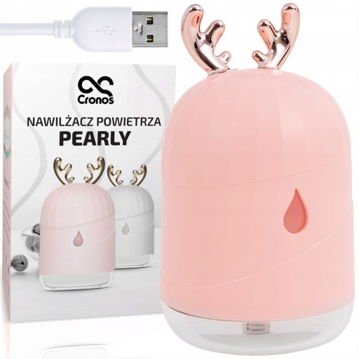 NAWILŻACZ POWIETRZA LED AROMATERAPIA ATOMIZER JELENIE ROGI CRONOS Z FILTREM
