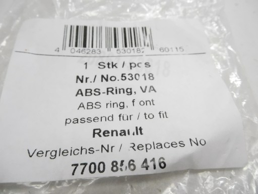 Кольцо ABS переднее Renault Clio II 7700856416