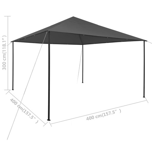 ALTANA PERGOLA NAMIOT OGRODOWY HANDLOWY ZADASZENIE NA OGRÓD TARAS 4x4x3 m