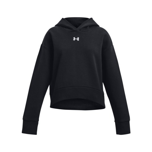 Under Armour Sweatshirt Ua Rival Fleece Crop Hoodie 1379517 Черный Свободный крой