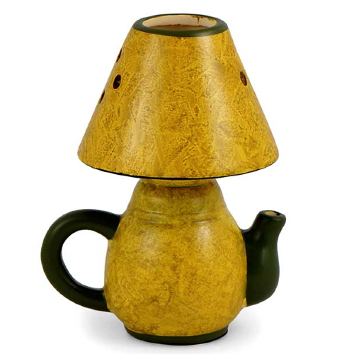 Świecznik ceramiczny czajnik palmy tealight 18cm