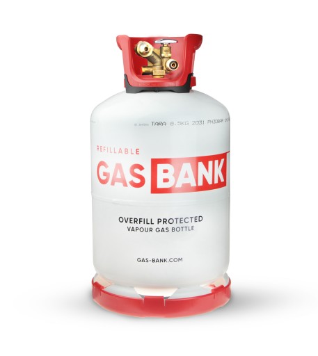 GasBank LS DUO 11 кг - баллон стальной легкий с клапаном ДУО 80% (ОПД)