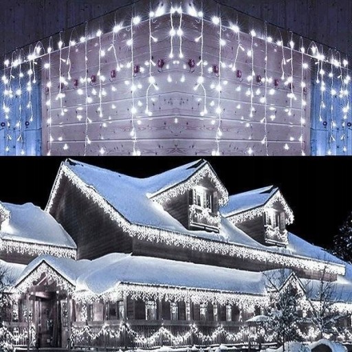 Icicles 500LED Уличные светильники Белый + Синий FLASH IP44