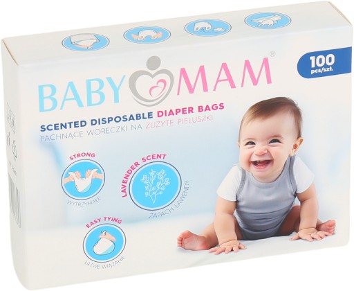 ПАКЕТЫ ДЛЯ ИСПОЛЬЗОВАННЫХ ПОДгузников BABYMAM 100 шт.