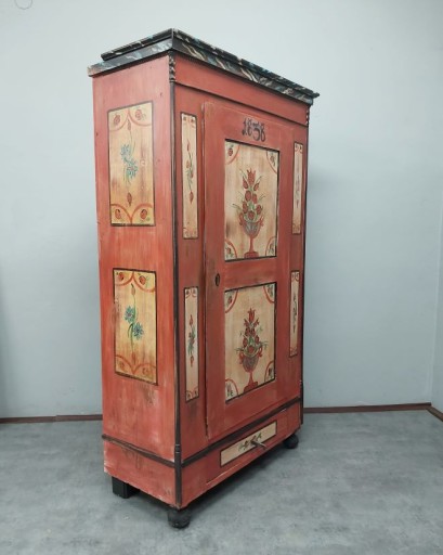 Красивый силезский расписной шкаф 1838 года UNIKAT AntykiBrand