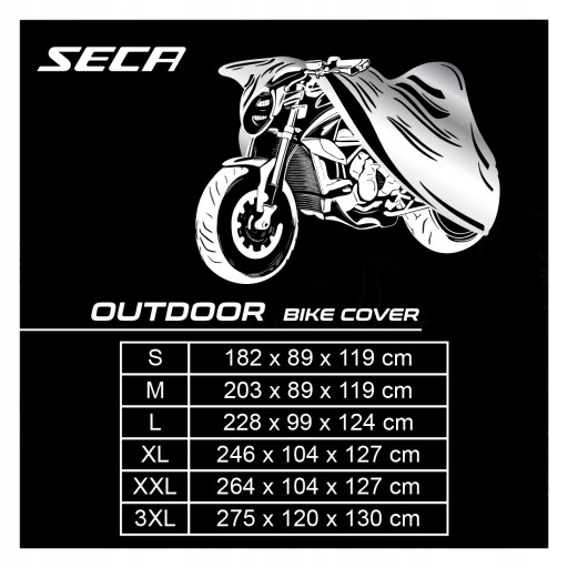 SECA НАРУЖНЫЙ ЗАЩИТНЫЙ ЧЕХОЛ ДЛЯ МОТОЦИКЛА 3XL
