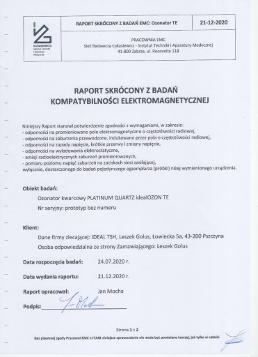 Озонатор КВАРЦ 4г - 40г 100% ПОЛЬСКИЙ без пластин