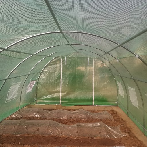TUNEL OGRODOWY FOLIOWY SZKLARNIA 18m2 TF07G 6x3m ZIELONY PODWÓJNE DRZWI