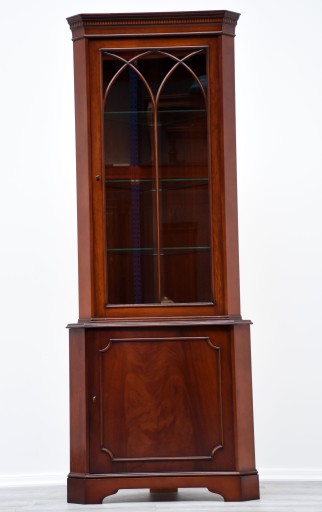 ORZECHOWA WITRYNA NAROŻNIKOWA, KĄTNIK, SŁUPEK 78cm
