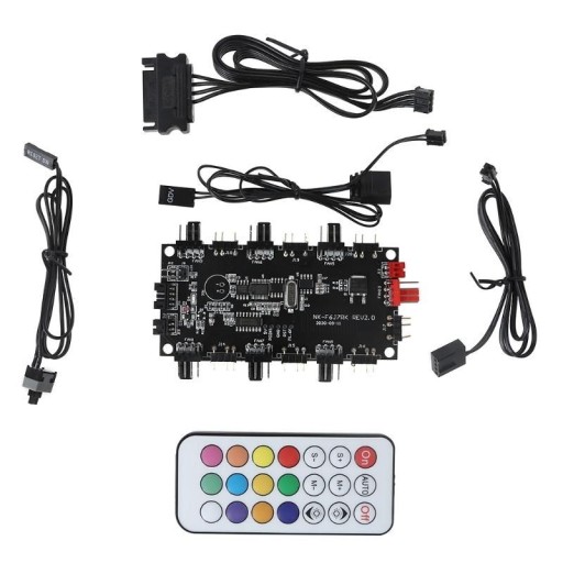 Концентратор SATA PWM + разветвитель aRGB на 7 вентиляторов