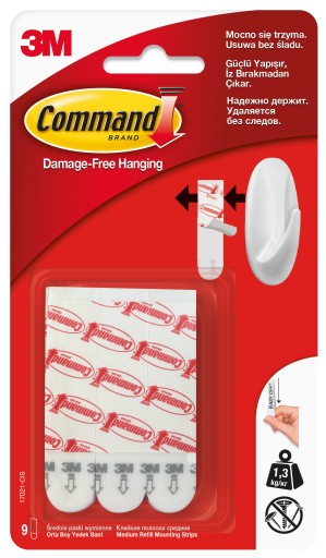 ЗАМЕННЫЕ РЕМНИ COMMAND, СРЕДНИЕ, 9 ШТ.
