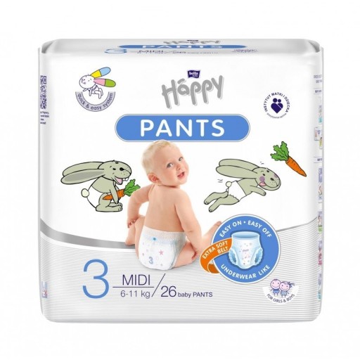 КОМПЛЕКТ Happy Pants АКЦИЯ Трусики-подгузники 3 Миди 104 шт.