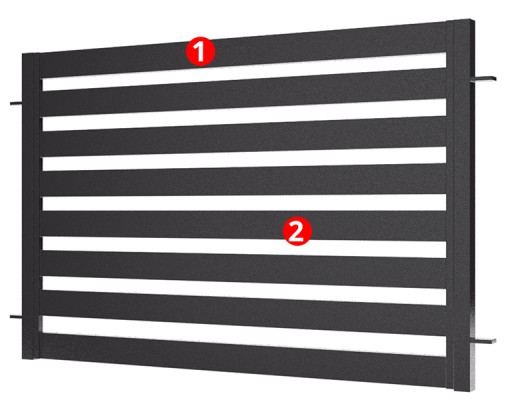 Panele ogrodzeniowe INCOGNITO BR1042 Ocynk RAL 7016 Antracyt 200x116 cm