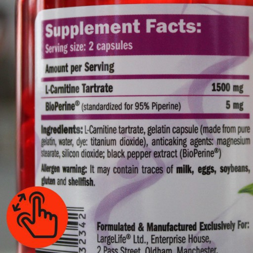 L CARNITINE Strong таблетки для похудения на 45 дней, L Carnitine 1500 мг