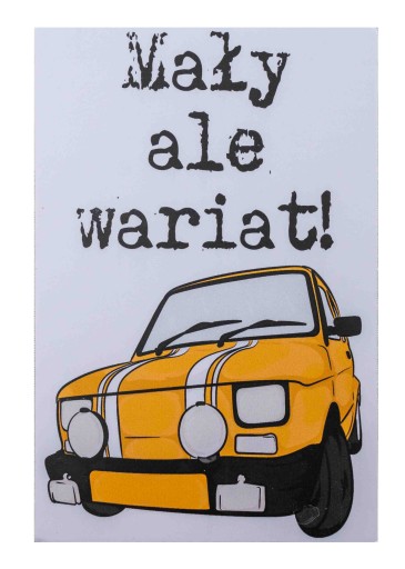 PCV tabliczka Fiat 126p Maluch MAŁY ALE WARIAT