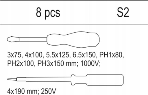YATO YT-55462 WKŁAD DO SZUFLADY WKRĘTAKI IZOLOWANE