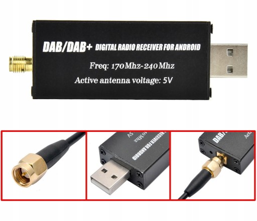 АДАПТЕР DAB+ ДЛЯ РАДИО С USB-СИСТЕМОЙ ANDROID