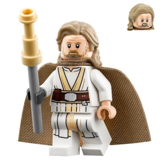 Уникальный LEGO Star Wars — Люк Скайуокер (старый) + посох! 75200 sw0887