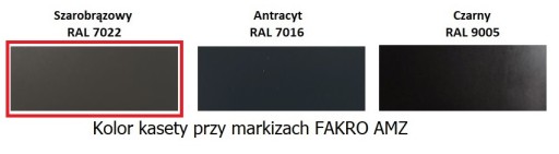 AMZ 089 Маркизная штора 10% для мансардных окон Fakro и OptiLight 55x98 RAL 7022