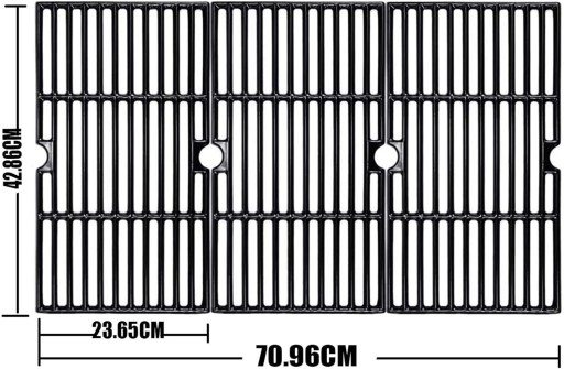Чугунная решетка 43 x 24 см, подходит для жарки на углях.