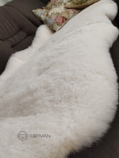 Овчина - Белый - Натуральный - S - короткий ворс - короткий флис