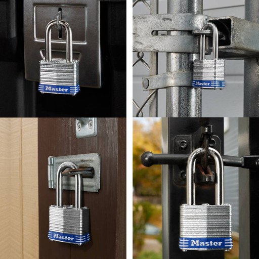 Замок навесной из ламинированной стали с удлиненной дужкой 3EURDLF Master Lock