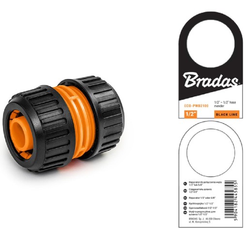 Репараторный соединитель для садового шланга 1/2 - 1/2 дюйма BRADAS ECO-PWB-2100