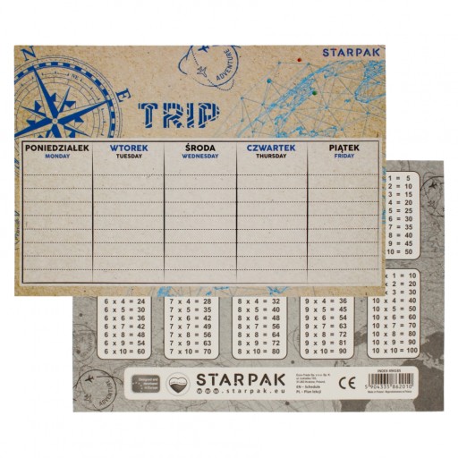 Таблица-план урока Mnoz A5 Trip Starpak Pb25/750