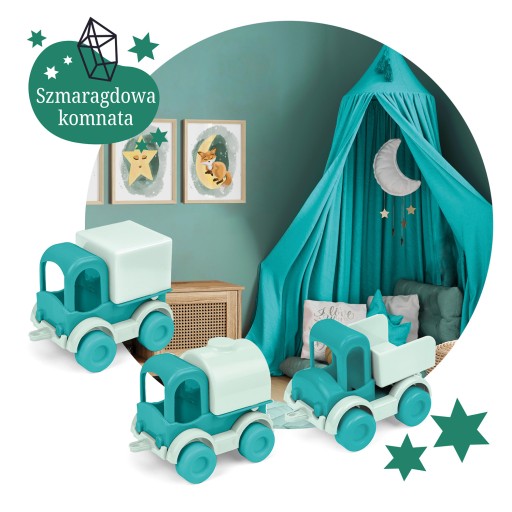 ZESTAW AUTEK DLA DZIECI KID CARS TRIO WADER MIĘTA