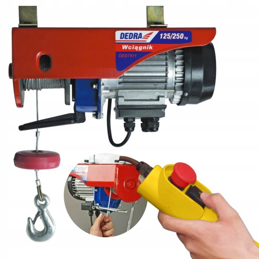 DEDRA WCIĄGARKA ELEKTRYCZNA 550W 250KG DED7911