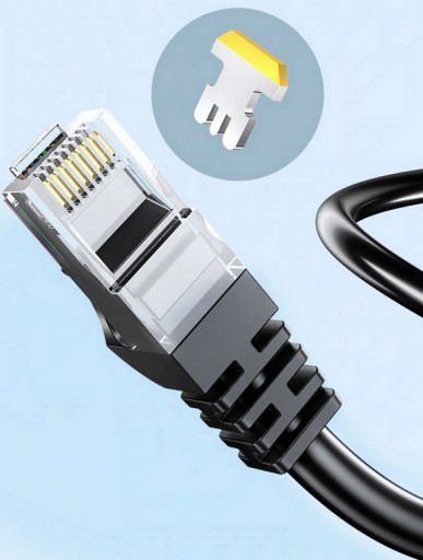 Kabel sieciowy LAN ETHERNET internetowy kat 6 FTP RJ45 2m Skrętka Czarny