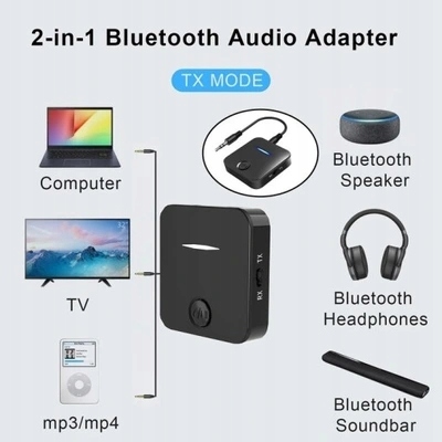 Аудио передатчик и приемник Bluetooth 5.0 2 в 1