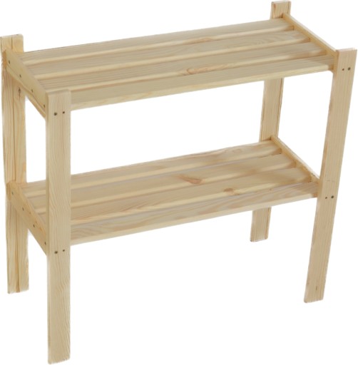 Полка деревянная сосновая 59x62,8x26,5 Natural с 2 полками UPPER