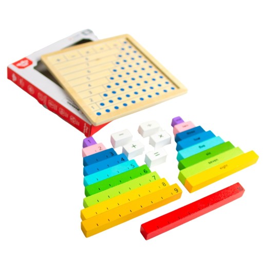 DREWNIANA UKŁADANKA TABLICA MATEMATYCZNA KLOCKI EDUKACYJNE TOOKY TOY
