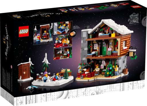 LEGO ICONS 10325 3-этажная горная хижина, каток, самокат, аксессуары из 5 фигурок