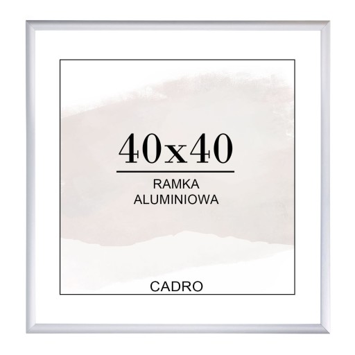 Рамка 40х40 алюминиевая фоторамка серебристого цвета.