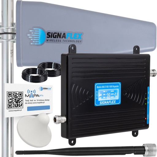 КОМПЛЕКТ УСИЛИТЕЛЯ СИГНАЛА ТЕЛЕФОНА GSM ИНТЕРНЕТ 3G 4G LTE + АНТЕННЫ