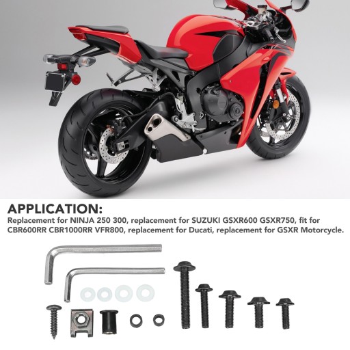 КОМПЛЕКТ ВИНТОВ ОБТЕКАТЕЛЯ МОТОЦИКЛА ДЛЯ SUZUKI GSXR600 GSXR750