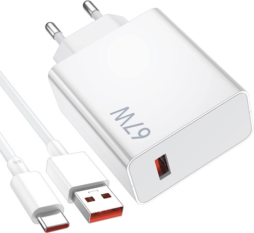 БЫСТРОЕ ЗАРЯДНОЕ УСТРОЙСТВО USB 67 Вт, 11 В, 6,1 А С КАБЕЛЯМИ USB-C ДЛИНОЙ 1 М