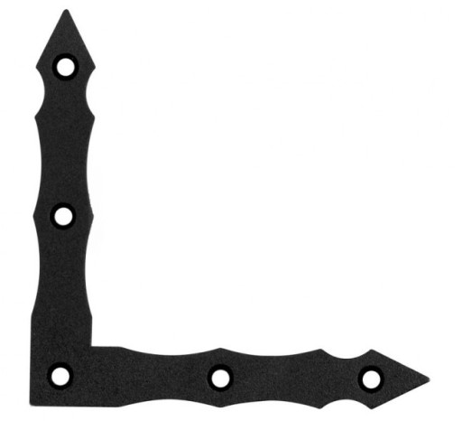 NAROŻNIK OZDOBNY PŁASKOWNIK CZARNY 150x150x25 MM KĄTOWY CIESIELSKI ŁĄCZNIK