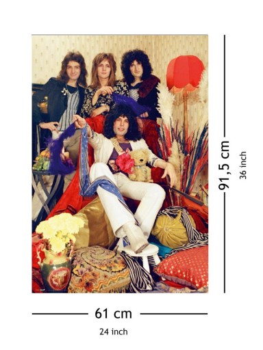 Queen Freddie Mercury - Группа - постер 61x91,5 см