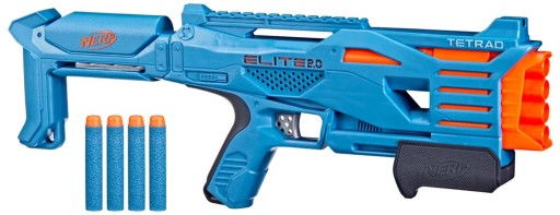 NERF ELITE 2.0 TETRAD HASBRO ВИНТОВКА СТРЕЛКА + 4 ДРОТИКА