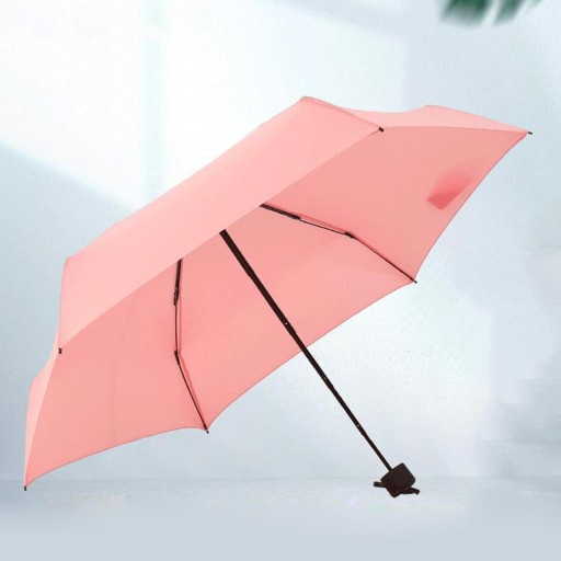 Wiatroodporny parasol podróżny Kompaktowy, składany, różowy