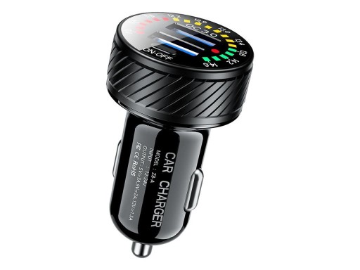 ЗАРЯДНОЕ УСТРОЙСТВО USB QC 3.0 36 ВОЛЬТМЕТР