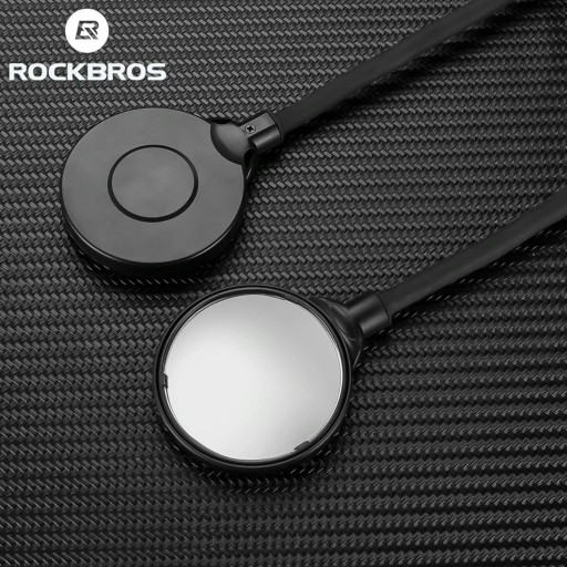 Велосипедное зеркало Rockbros FK-419 сферическое выпуклое регулируемое на 360 градусов черное (