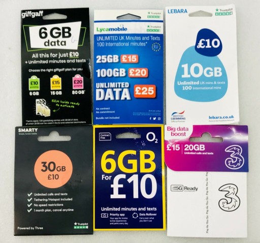 giffgaff UK +44 Стартовая предоплаченная SIM-карта для Англии