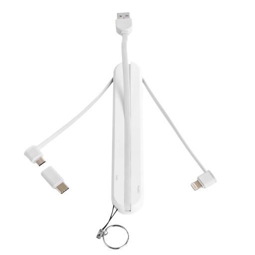 Кабель USB-A 2в1 — адаптер micro+Lightning+USB-C